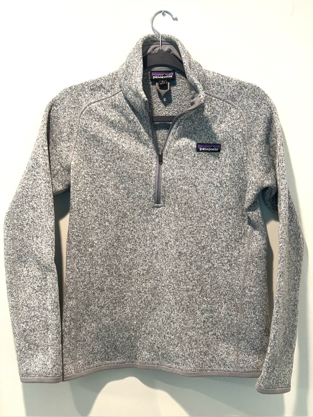 Patagonia Gray Quarter-Zip Pullover Sweater
